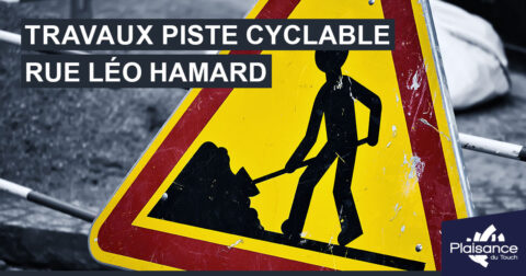 Travaux piste cyclable rue Léo Hamard